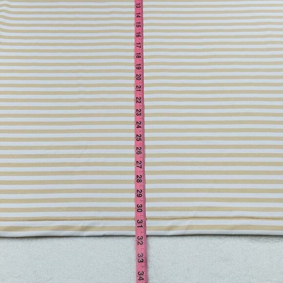 Peter Millar Men’s XXL Bold Stripe Print Gold Blue Golf Polo Shirt Crown Crafted - Picture 8 of 10